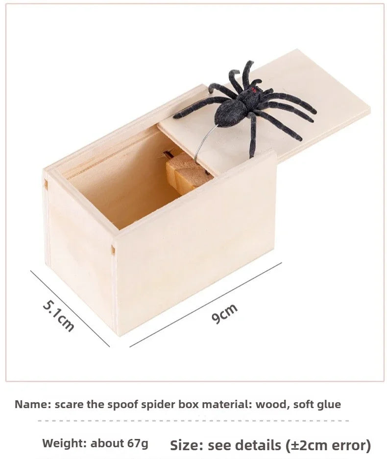 Funny Pop-Up Spider Scare Box - Desk Decor Gag Gift for Halloween, Christmas & Birthday, Novelty Office Toy & Home Decoration