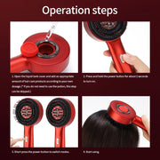 Red-Light Scalp Massage Comb with Liquid Applicator