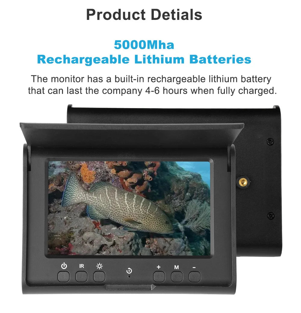 Fish Finder 4.3 Inch Color Monitor Underwater Visible Camera Infrared Night Vision Suitable For Ice Fishing And lake/boat/Sea