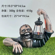 Crawling Zombie with LED Lantern Halloween Decoration