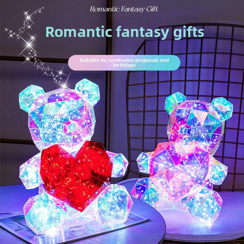 30 cm Light-Up Rose Bear – 2 Designs