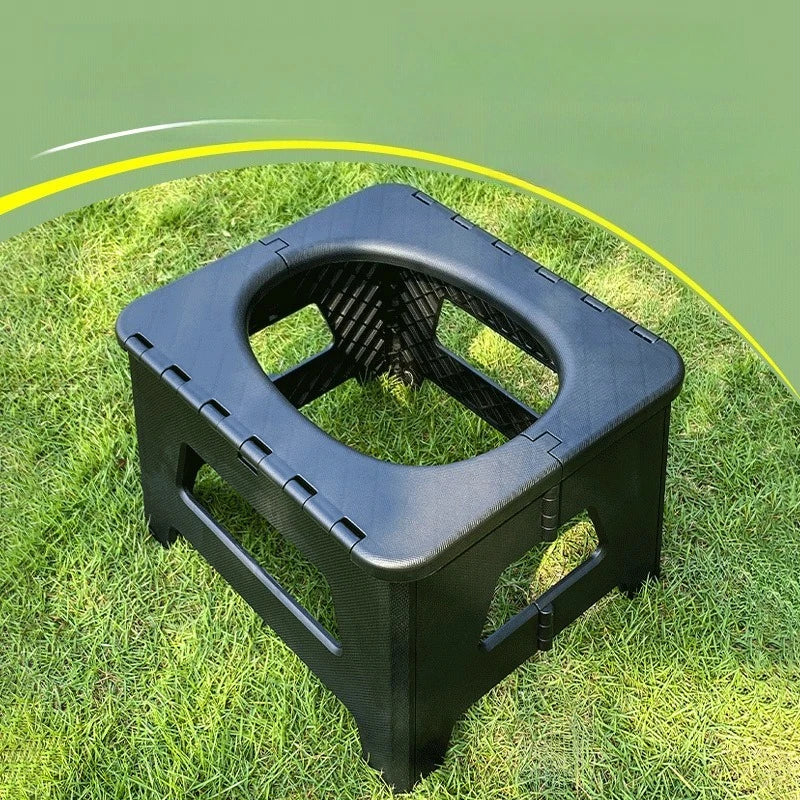 Folding Portable Camping Toilet – 2 Sizes, Grey or Black