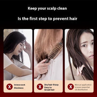 Red-Light Scalp Massage Comb with Liquid Applicator