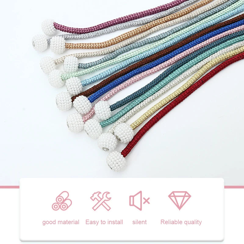Magnetic Pom-Pom Curtain Tieback – 10 Colours