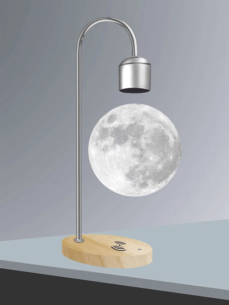 3D Printing Floating Moon Lamp Magnetic Levitation Seamless LED Night Light Creative Home Decoration Table Lamp