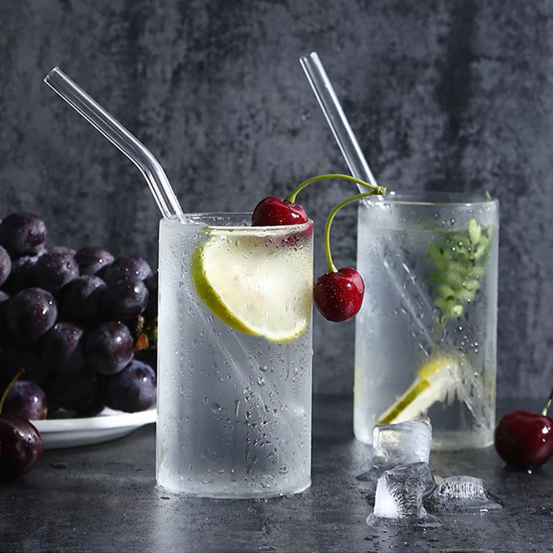 Reusable 8-Inch Glass Drinking Straws – 6 Sets