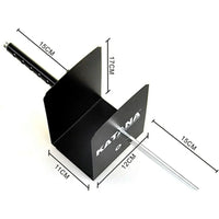 Black Katana-Style Metal Bookend Decoration