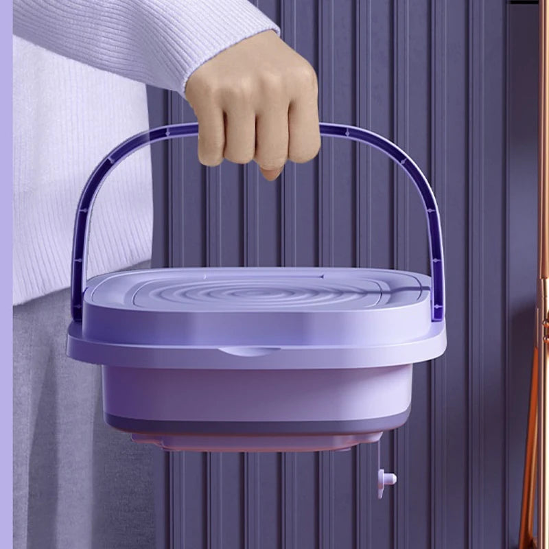 8 L Foldable Mini Washing Machine with Spin Basket