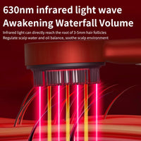 Red-Light Scalp Massage Comb with Liquid Applicator
