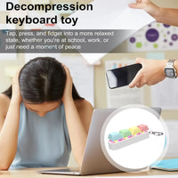 4-Key Keyboard Fidget Keychain – Light-Up or Non-Light