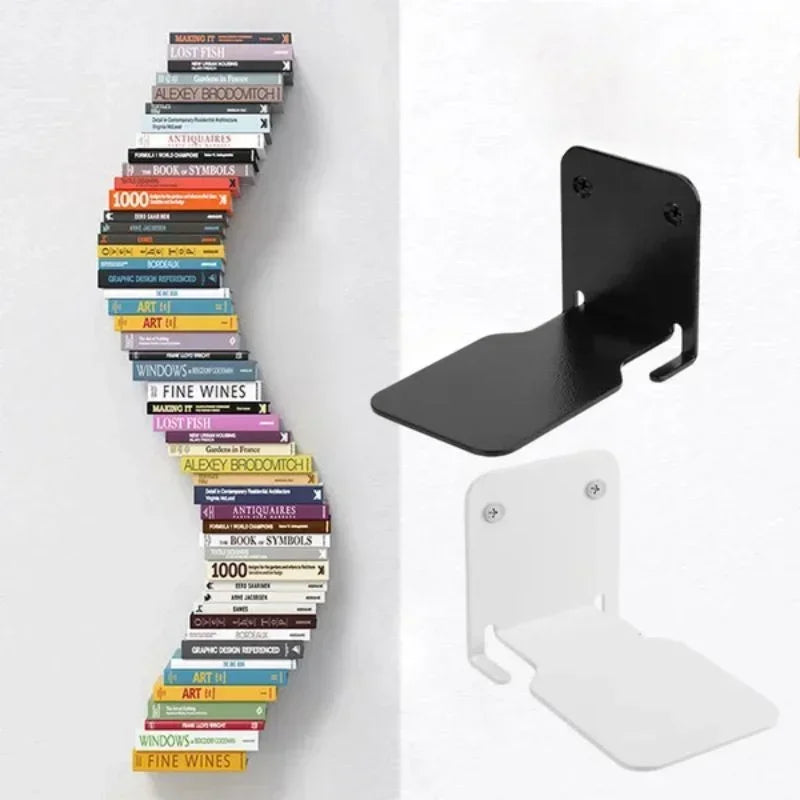Invisible-Style Wall-Mounted Floating Bookshelf