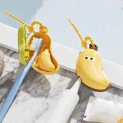 Banana-Shaped Travel Toothbrush & Mini-Tube Case