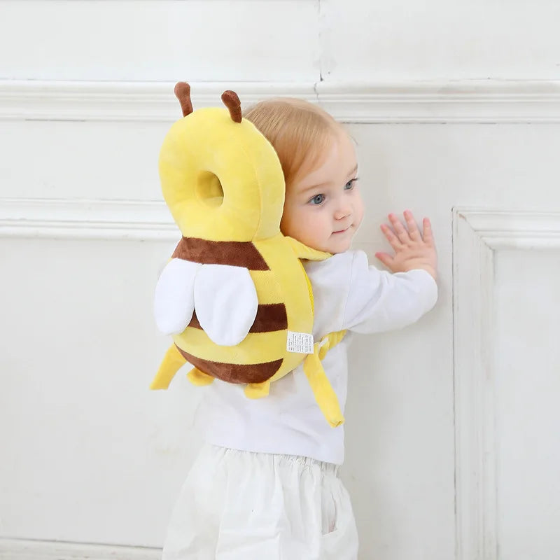 Plush Baby Head & Back Cushion Backpack – 2 Colours