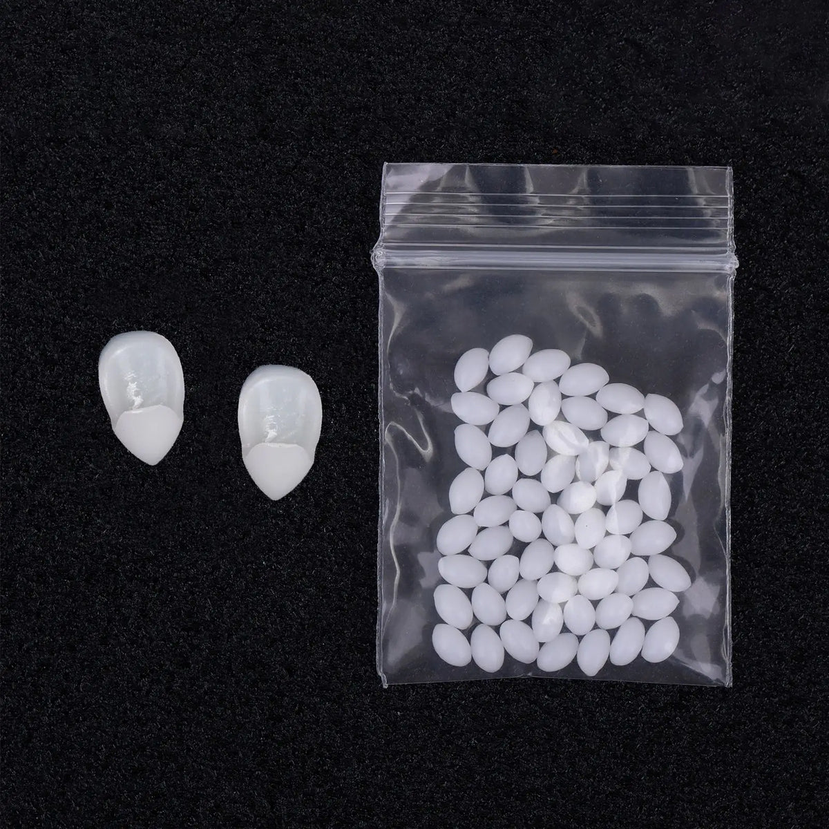 Vampire Fang Costume Teeth with Fitting Material – 5 Sizes
