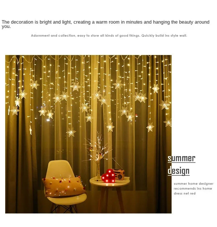 Solar Snowflake String Lights – 3.5 m or 7 m