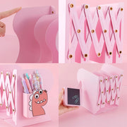 Adjustable Metal Bookend with Pen Holder