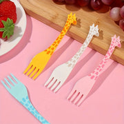 12pcs - Reusable Giraffe Exquisite Fruit Fork - Perfect for Snacks, Cakes, and Fruit Decoration - Perfect for Outdoor Use