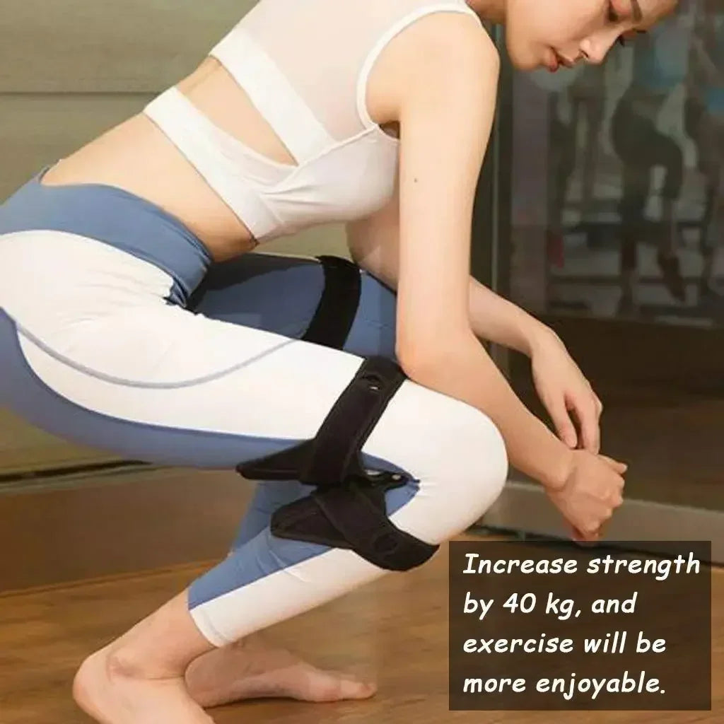 Knee Protection Booster Support Knee Cushion Adjustable Sports Powerful Rebound Spring Force Relieves Pain From Strains 1-2PCS