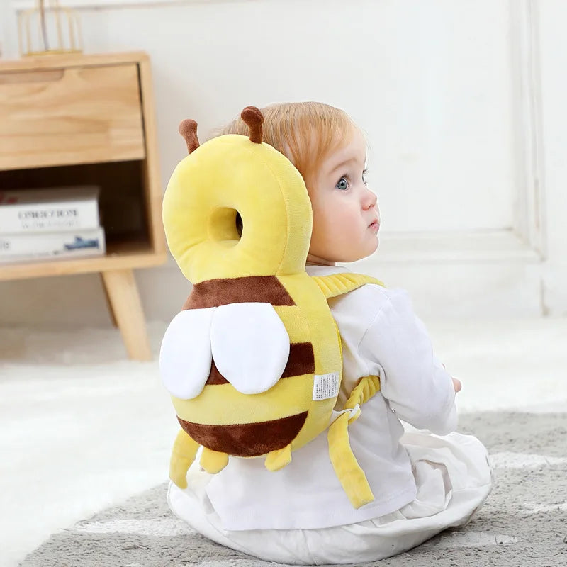 Plush Baby Head & Back Cushion Backpack – 2 Colours