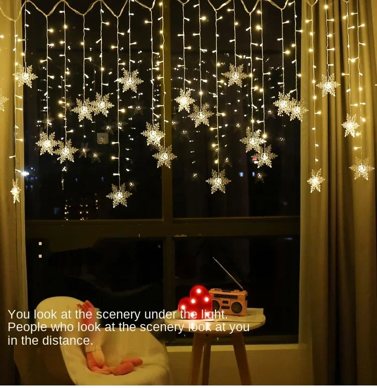 Solar Snowflake String Lights – 3.5 m or 7 m