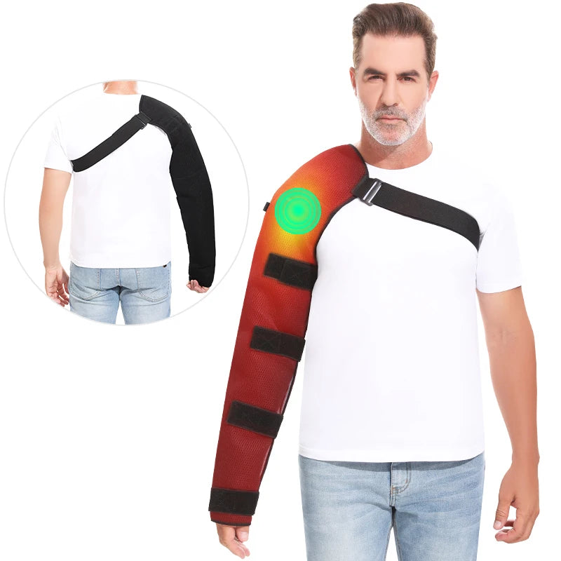 Heated Arm Massager Brace – Vibration & Thermal Therapy for Elbow, Shoulder & Arm Pain Relief