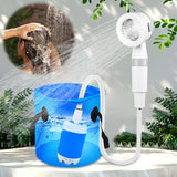 Portable Camping Shower Pump with Digital Display 4000mAh Upgraded Rechargeable Electric Shower Pump for Camping Beach Dormitory