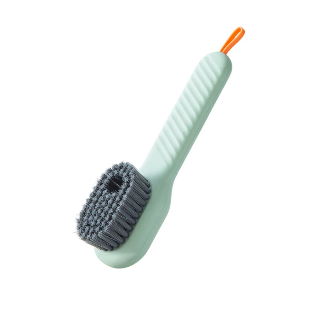 Push-Dispensing Cleaning Brush for Shoes & Clothing