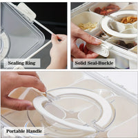 8 Grids Divided Serving Tray Storage Box Kitchen Portable Sub-format Seasoning Separator Box Fresh-keeping Snack Fruits Food Box