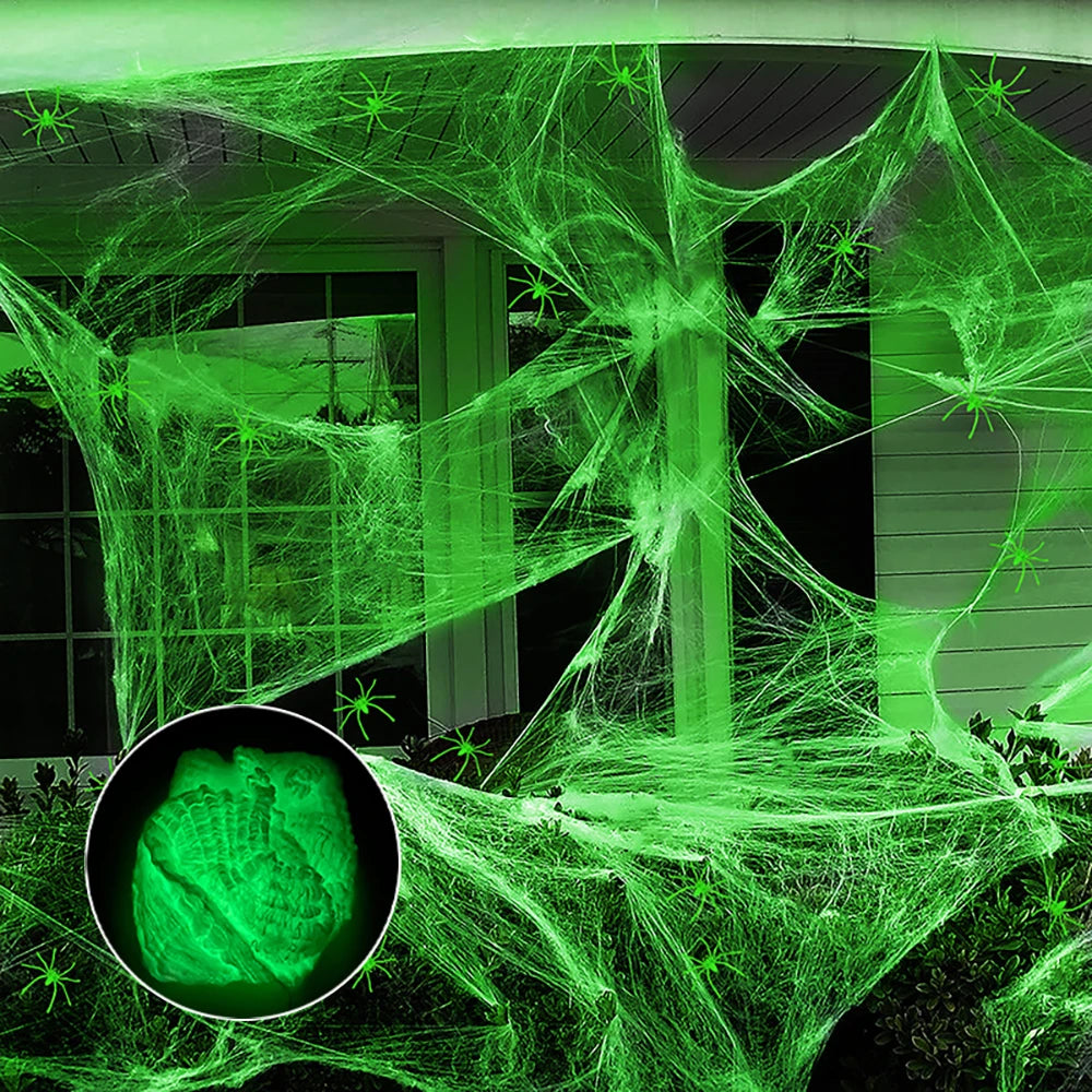 Luminous Stretchable Halloween Cobweb – 20g–100g