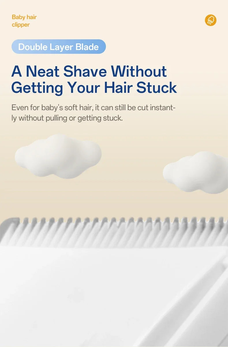 Hair-absorbing Hair Clipper Low Noise Baby Hair IPX7 Waterproof Household Children Clipper Electric Clipper Baby Care