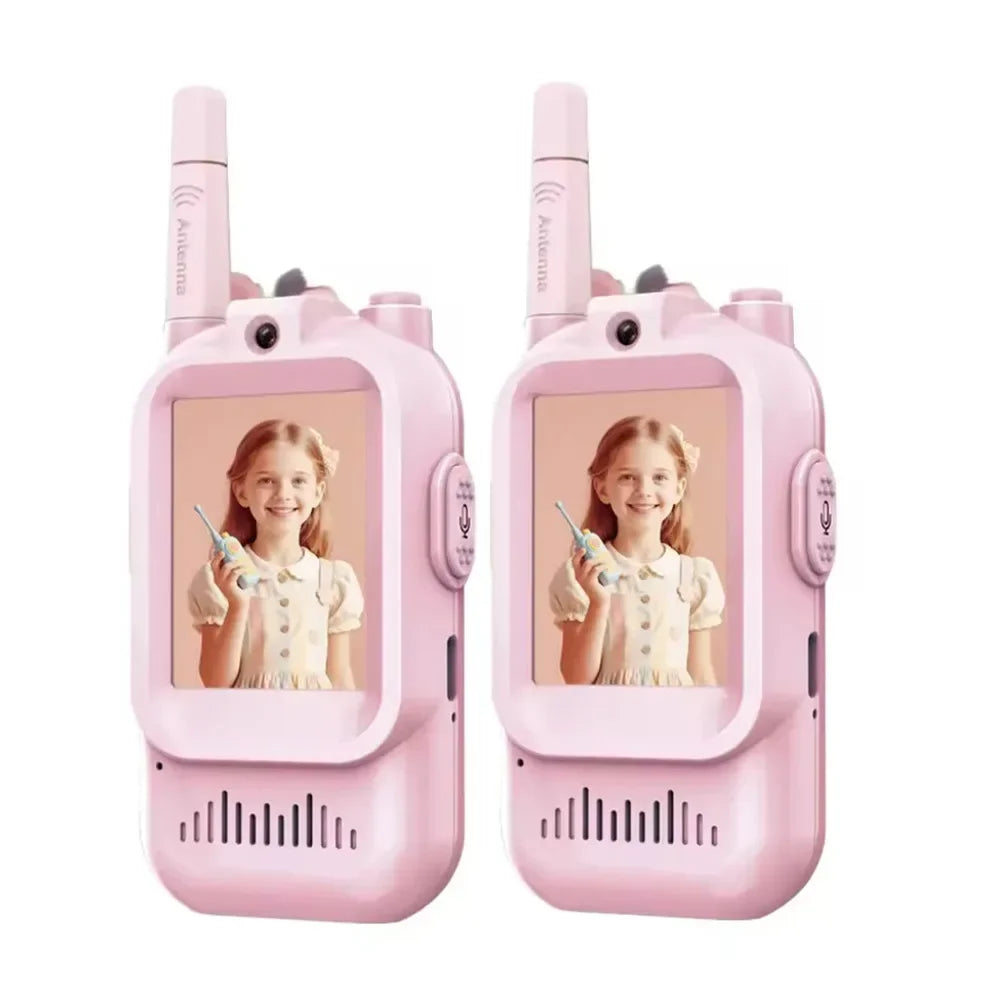 2-Piece Rechargeable Video Walkie-Talkies for Kids