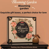 AutoBloom™ Wooden Flower Bouquet Dynamic Arrangement Model Auto-Blooming Petals, Magic Sprayer & Aromatherapy Breathing Lights