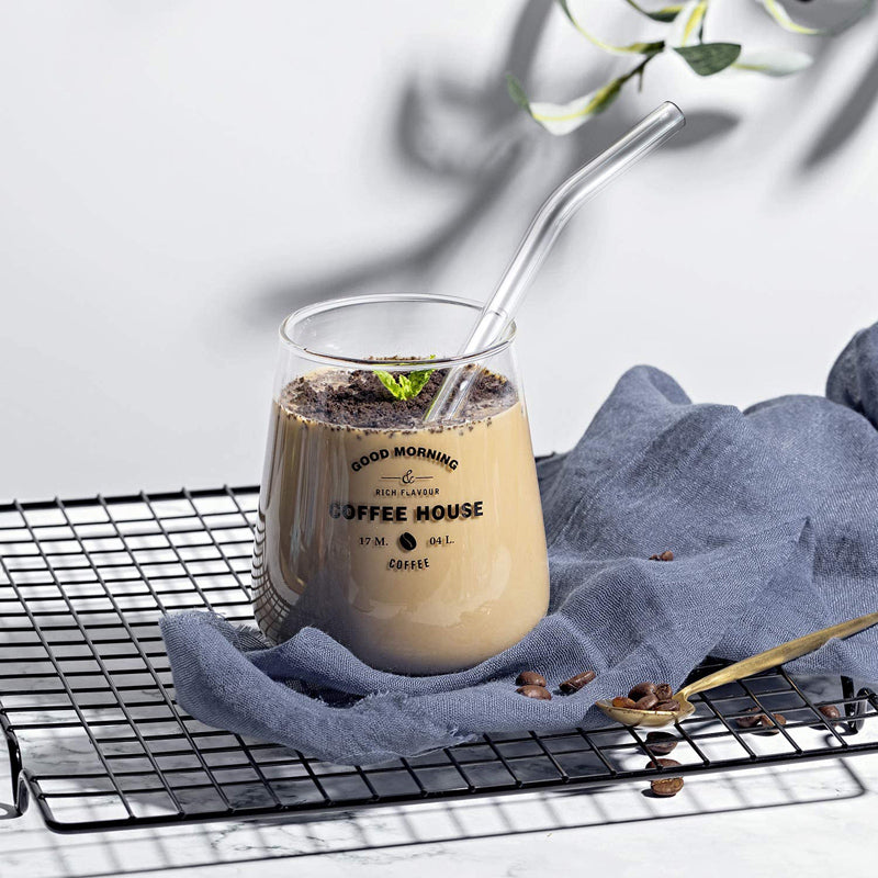 Reusable 8-Inch Glass Drinking Straws – 6 Sets
