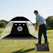Golf Practice Tent Net  10x7ft Practice Net With Triturf Mat  Golf Hitting Aid For Backyard Home Sports Equipment Chipping Swing