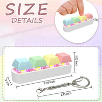 4-Key Keyboard Fidget Keychain – Light-Up or Non-Light