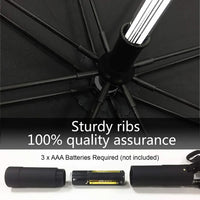 LED Light-Up Umbrella with Flashlight Handle – 4 Colours