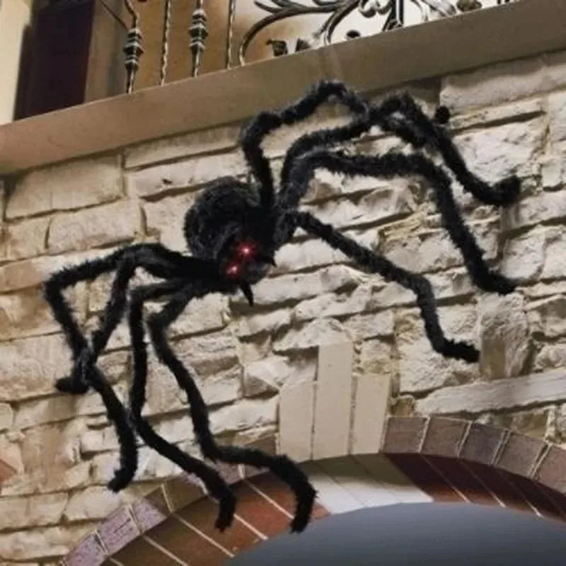 Poseable Giant Black Halloween Spider – 30cm to 200cm