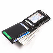 Leather Bat ID Wallet Slim Bifold Credit Card Holder Case With Cutout Superhero Face Eyes Mask Gift