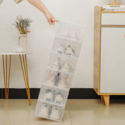 Stackable Clear Drawer Shoe Boxes – 2 Sizes, 1 or 6 Pack