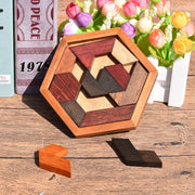 Wooden Hexagon Tangram Puzzle