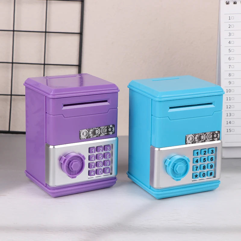 Kids Money Bank, Plastic Password Piggy Bank Mini ATM Cash Coin Money Box For Kids Birthday Toy For Children，ATM Banks Box