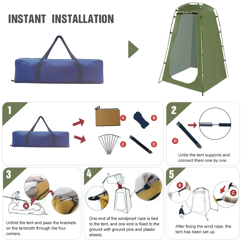Portable Outdoor Privacy Shower & Changing Tent