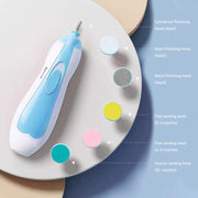 Electric Baby Nail File Set with LED Light – Pink or Blue