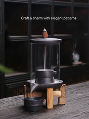 Retro Time Runs Back Flow Incense Stove Creative Home Decoration Grinding Plate Waterfall Crafts Odor Removal Aromatherapy Stove