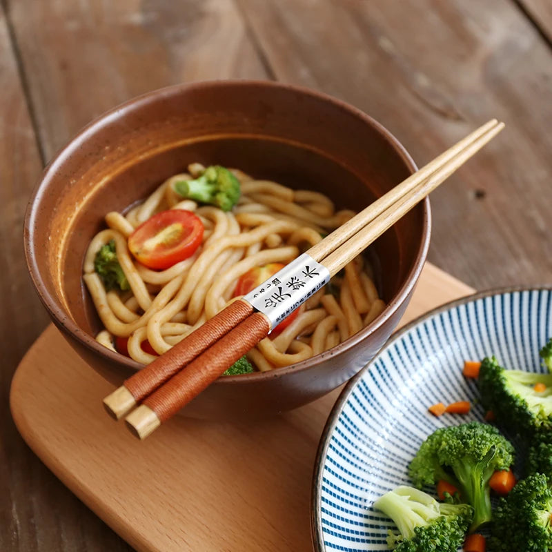 5 Pairs Wooden Chopsticks Wood Chopsticks Set Japanese Sushi Chopsticks Korean Chinese Snack Food Chop Sticks Kitchen Tableware