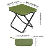 Portable Foldable Backpack Stool Lightweight Camping Picnic Fishing Chair with Mesh Bag Outdoor Adventure Seat for Hiking Travel