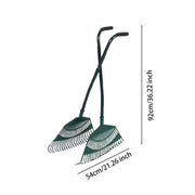 Long-Handled Leaf Grabber Rake – Carbon Steel Garden Leaf & Debris Collector (92cm)