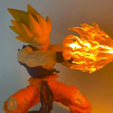 Dragon Ball Vegeta Saiyan Goku Magnetic Night Light Anime Peripheral Hand-Do Desktop Ornaments For Boys Birthday Gifts