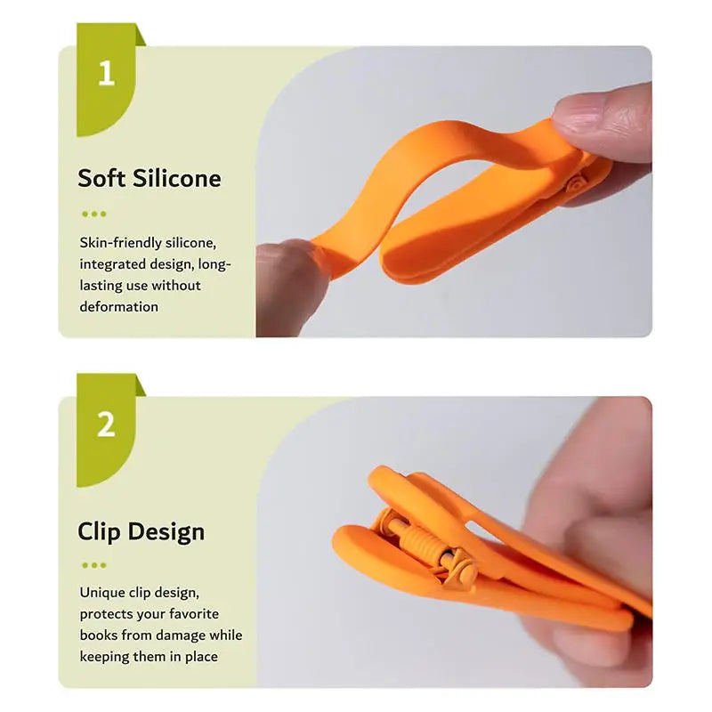 Clip-On Silicone Page-Following Bookmark – 9 Options