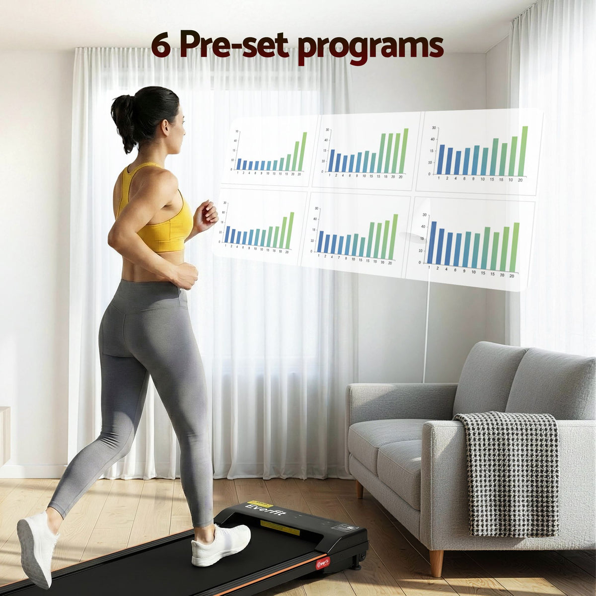 3-in-1 Under-Desk Walking Pad with 12% Incline
